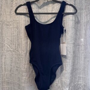 Navy Good American xs/s One Piece Swimsuit